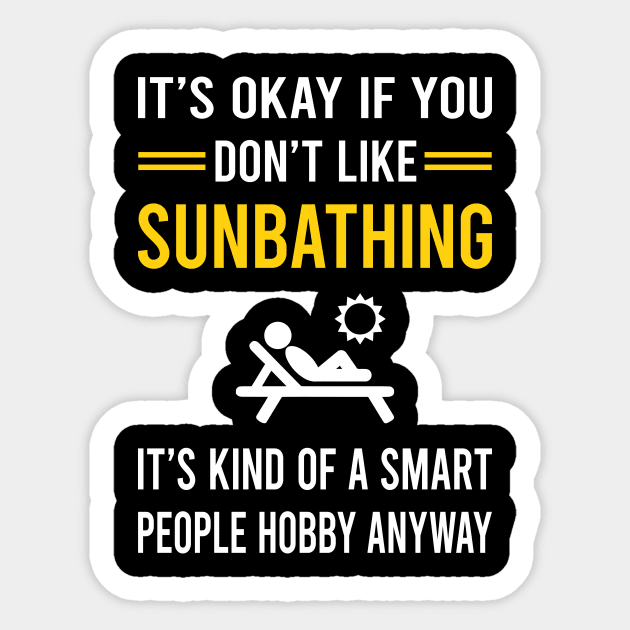 Smart People Hobby Sunbathing Sunbathe Sunbath Sun Bathing Sticker by Bourguignon Aror